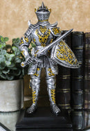 Royal Dragon Order Medieval Swordsman Knight Figurine Suit of Armor Coat Of Arms