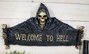 Ebros Large Grim Reaper Skeleton Welcome Opening Scroll Wall Decor 17.5" Long