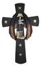 Rustic Western Stars USA Flag Wings Fallen Soldier Boot Rifle Helmet Wall Cross