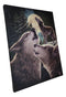 Wolf Song Howling Gray Wolves With Full Moon Wood Framed Canvas Wall Decor