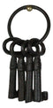 Rustic Vintage Antique Style Cast Iron Jailer Keys Set of 4 In Ring Costume Prop