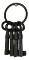 Rustic Vintage Antique Style Cast Iron Jailer Keys Set of 4 In Ring Costume Prop