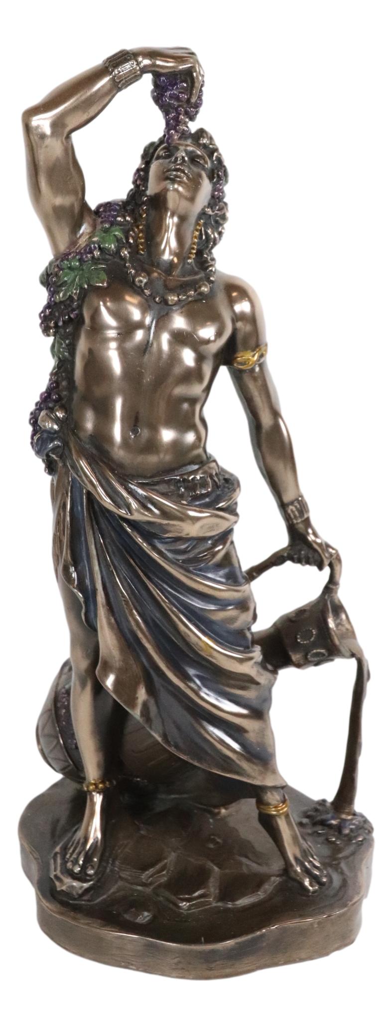 Ebros Greek Olympian God Bacchus Dionysus Statue Wine & Ecstasy Deity Figurine 11"H