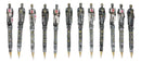 Pack Of 12 Medieval Crusader Knights Of The Cross Writing Pens Office Stationery
