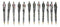 Pack Of 12 Medieval Crusader Knights Of The Cross Writing Pens Office Stationery