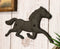 Cast Iron Rustic Western Country Running Wild Horse Wall Hanging Accent Decor 9"