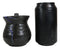 Pack of 2 Speckled Black Blue Japanese Tenmoku Porcelain Soy Sauce Dispensers