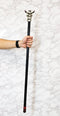 Demon Horned Lucifer Satan Pentagram Skull Decorative Prop Walking Swagger Cane
