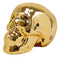 Electroplated Shiny Gold Cranium Skull Head Money Bank Resin Figurine 7.5"L