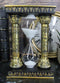 Egyptian Gods Eye Of Horus And Ankh Hieroglyphic Column Sand Timer Statue Decor