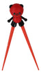 Valentine Red Giant Panda Reusable Training Chopsticks Set With Silicone Helper