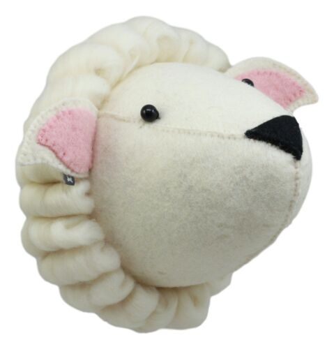 Ebros Fiona Walker England Handmade Organic Baby Mini Lamb Head Wall Decor - Ebros Gift