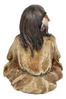 Cultural Native American Indian Tribal Child Girl Sitting Collectible Figurine