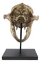 Ebros Faux Taxidermy Black Bear Skull Baring Teeth Statue On Pole Mount Display
