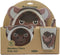 Ebros Bison Buffalo 5 Piece Organic Bamboo Dinnerware Set For Children Toddler