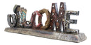 Rustic Western Cowboy Boot Hat Ropes Horseshoes Welcome Sign Desktop Plaque