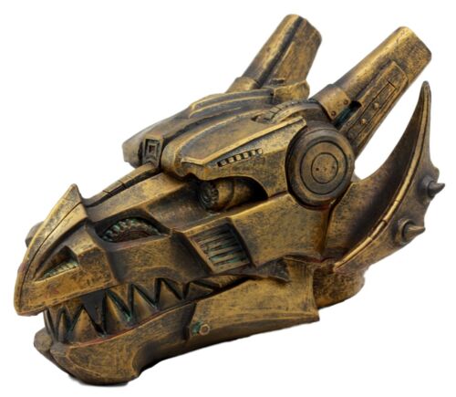 Ebros Steampunk Cyborg Dragon Head Jewelry Box Figurine 9.5"L Cyber Robot Draco Statue