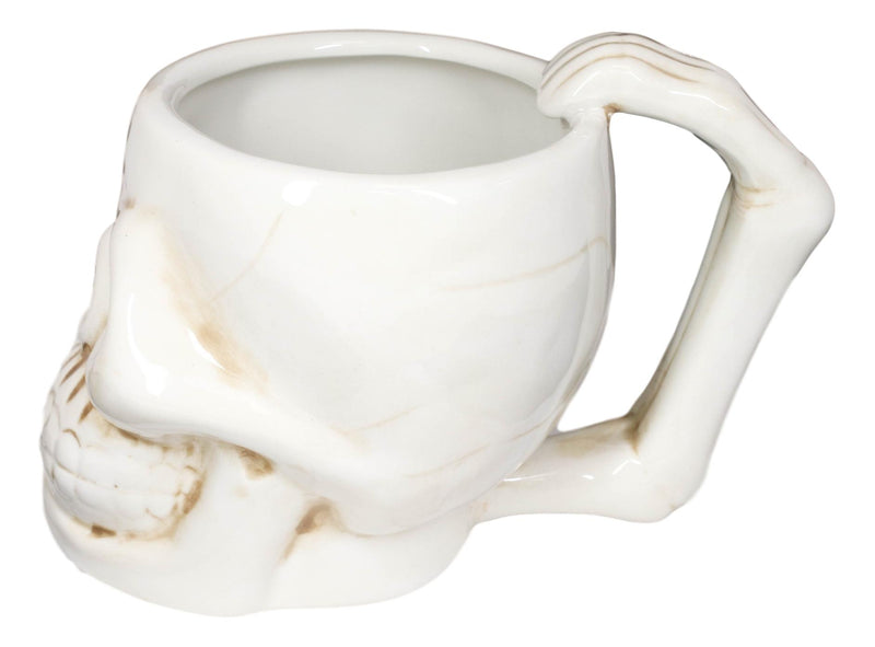 Ebros Ossuary Ghastly Death Skull Drinking Coffee Mug 12oz Tankard Beer Cup