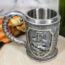 Ebros Medieval Crusader Knight Of The Cross Mug Armor Suit Large Tankard Mug