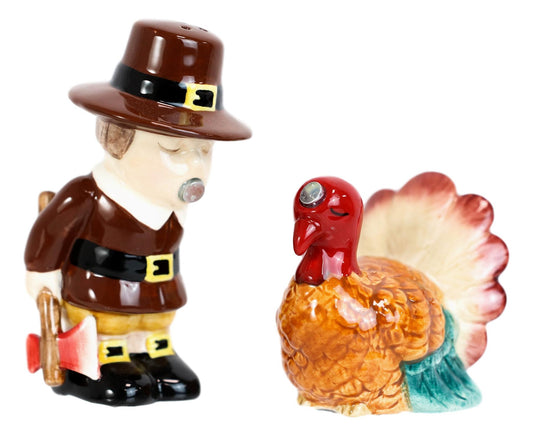 Ebros Turkey Ceramic Magnetic Salt and Pepper Shakers Collection Set
