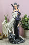 Gothic Khaleesi Fairy With Arctic White Dragon Statue 9.5"H Dungeons Dragons Art