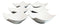 Pack Of 6 Contemporary White Quad Cornered 12oz Rice Soup Sauce Porcelain Bowls