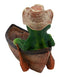 Ebros Toad Croak Creek Canoe Frog With Cowboy Hat Rowing Boat Salt Pepper Shakers Holder Figurine 7"L