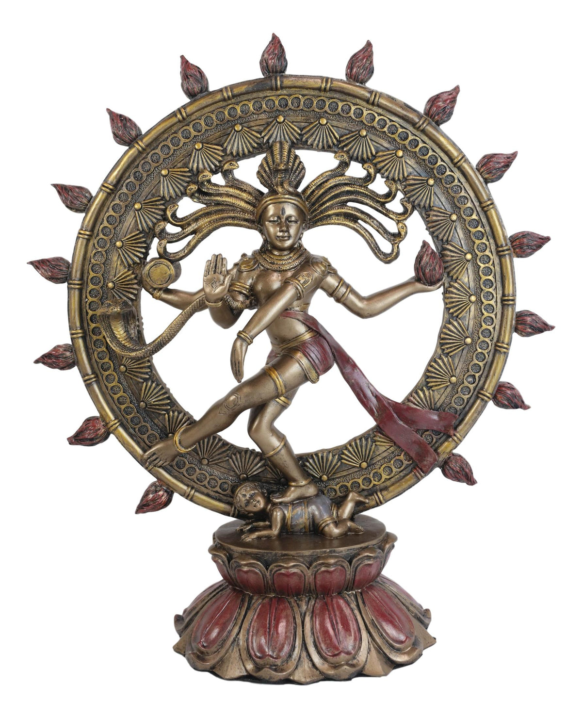 Large Hindu Supreme God Shiva Nataraja Statue 15"H Cosmic Divine Dancer Tandava