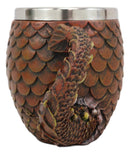 Ebros Medieval Khaleesi's Elemental Dragon Colorful Scale Egg With Hatching Wyrmling Small Coffee Tea Mug Cup 3.75" High Fantasy GOT Themed Dungeons And Dragons Drinking Cups (Fire Red)