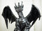 Ebros Dark Beacon Dragon Guardian of Styx Castle Gate Statue W/ Solar LED Light