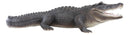 Grand Scale Realistic Nile Crocodile Baring Razor Sharp Teeth Garden Statue 30"L