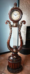 Ebros Gift 67"H Large Vintage Harp Shaped Timeless Grandfather Clock Furnishing Decor