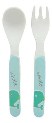 Moby Dick Whale Kids Children Toddler Baby 5 Piece Organic Bamboo Dinnerware Set