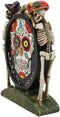 Ebros Sugar Skull Skeleton Latino Couple Desktop Table Clock Statue 6.25" Tall