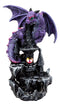 Spyro Purple Twilight Dragon On Castle Top Figurine 5"H Hyperion Dragon Statue