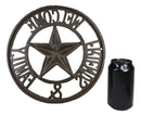 Ebros 10" D Rustic Cast Iron Welcome Family & Friends Wall Sign Western Star Circle