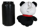 Ebros Furry Bones Skeleton Pandie Panda with Red Bow Tie Plush Toy Doll 6" Tall