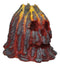 Haunted Volcano Lava Magma Fire Grinning Skull LED Night Light Lamp Figurine