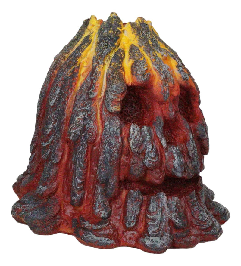 Haunted Volcano Lava Magma Fire Grinning Skull LED Night Light Lamp Figurine