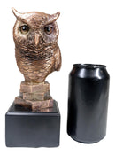 Woodland Nocturnal Bird Hunter Long Eared Owl Bust Electroplated Figurine Bird