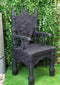48" Tall Life Sized Fantasy Dragon Coat of Arms Heraldry Crest Throne Chair