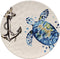 Ebros Blue And White Sea Turtle Ceramic Dinnerware (Salad Appetizer Plate, 1)