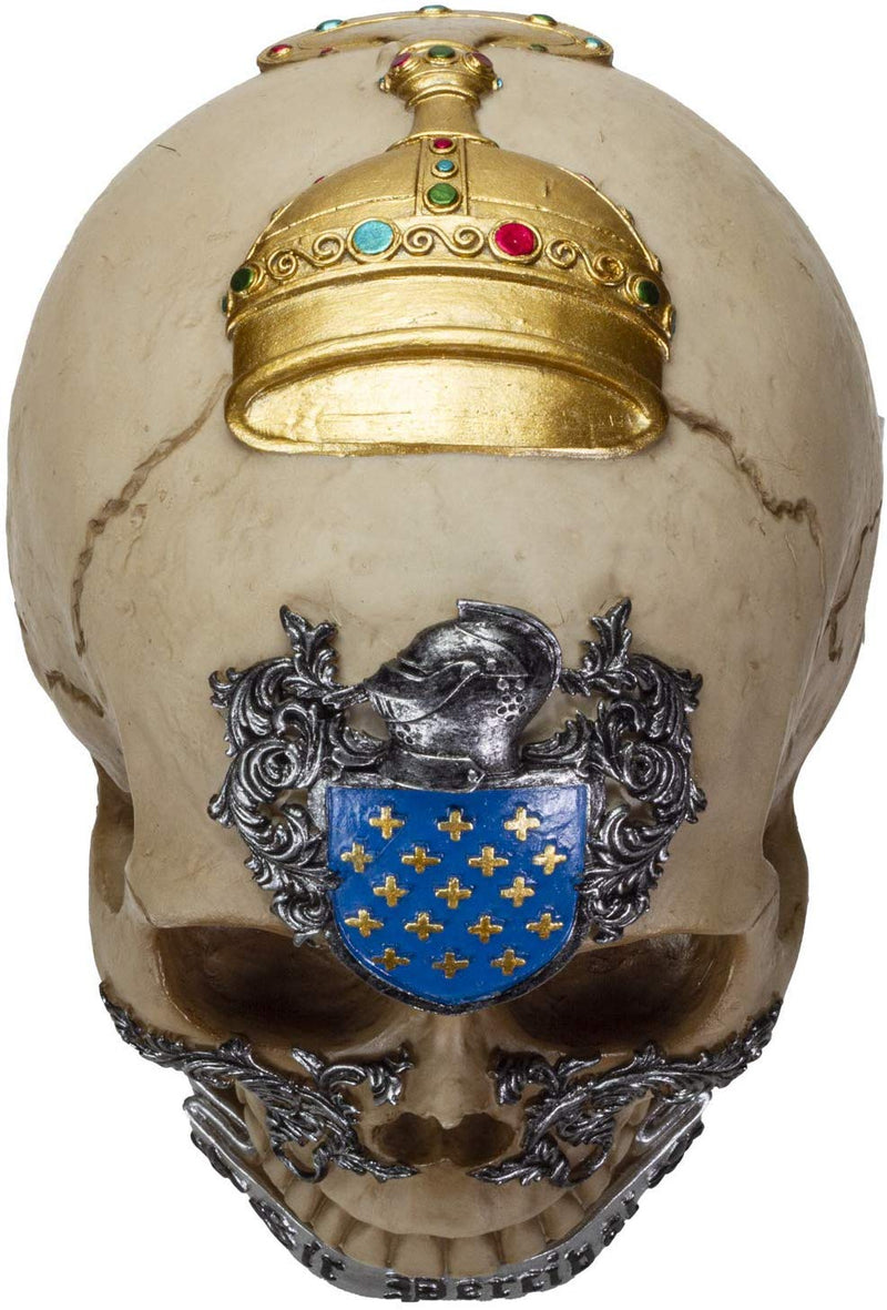Ebros The Knights of The Round Table Skulls Sir Percival Resin Skull Figurine