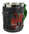 Ebros Fire and Earth Dual Dragon Beer Stein Tankard Coffee Cup Drink Mug 4.25"H