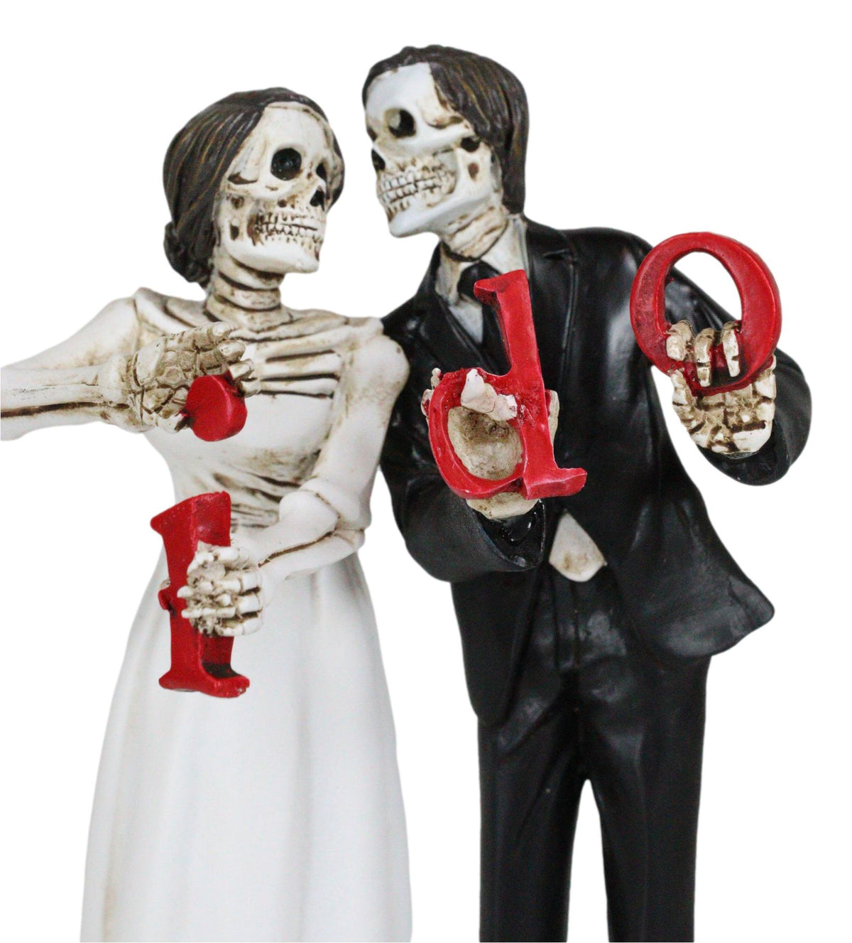 Day Of The Dead Wedding Skeleton Bride & Groom Cake Topper Figurine Love Eternal