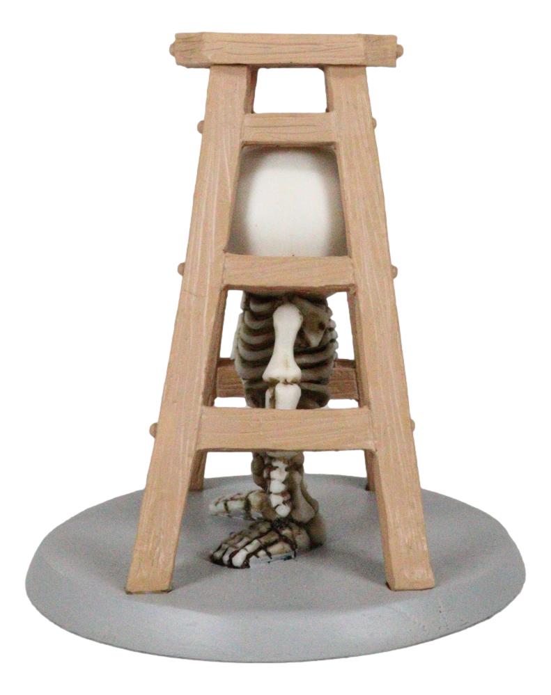 Unfortunate Lucky The Skeleton Pinched And Stuck Under A Ladder Figurine 4"H