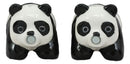 Ceramic Kissing Giant Panda Bears Salt And Pepper Shakers Holder Figurine Set