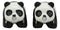 Ceramic Kissing Giant Panda Bears Salt And Pepper Shakers Holder Figurine Set