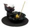 Ebros Feng Shui Zen Lotus Flower Incense Cone & Stick Burner Candle Holder Figurine