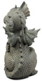 Ebros Fiery Romance Dragon Lovers Garden Statue Faux Stone Resin Finish 10" H